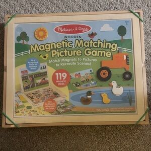 Melissa & Doug Magnetic Matching Game with Orange and Green